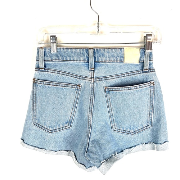 ZARA High Rise Light Wash Festival Y2K Boho Shorts - Picture 6 of 7